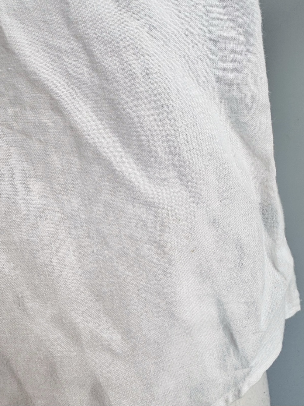 Vintage Linda Allard Ellen Tracy White Linen Button Down Shirt Size 6 - Picture 8 of 9